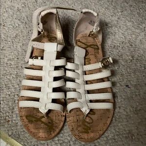 Sam Edelman White leather sandals